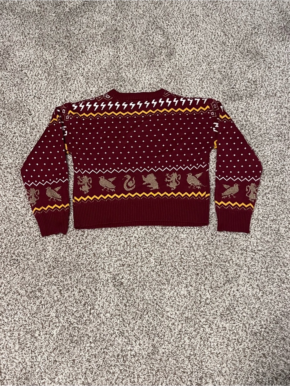SOLD- Hogwarts Maroon Crewneck Sweater for Girls - Picture 4 of 8